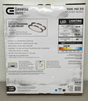 Commercial Electric 2 Pack LED Color Changing Flush Mount Light Fixture 15&rdquo; (Brushed Nickel) - 2