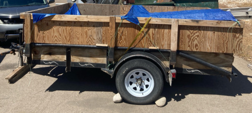 (1) Single Axle 15&rsquo; Trailer With Sides