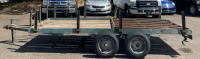 (1) 2 Axle 18&rsquo; Wooden Floor Trailer