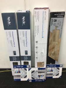 (4) Boxes of Assorted Vinyl Plank Flooring, (3) Sets of Peel & Stick Floor Tiles