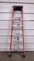 6' Ladder w/ Nail/ Tool Belt & (2) Metal Pole Clamps - 2