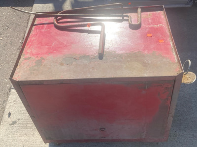 Red Cornwell Chemical Cabinet 29”x18”x27”