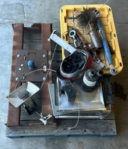 Pallet Of Various Tools, 5th Wheel Hitch, Toaster Oven And More