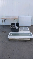 Whole Palet, Vinyl Windows, Hard Hats, Power Strips and Tables