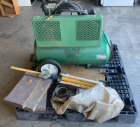 (1) Speedaire Compressor Model :5f212 (1) Post Driver (1) Shovel & More - 3