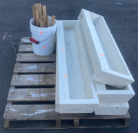 (6) Planter Boxes 11&rdquo;x43&rdquo; (1) Bucket Of Assorted Wood Cuts - 2