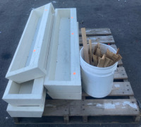 (6) Planter Boxes 11&rdquo;x43&rdquo; (1) Bucket Of Assorted Wood Cuts - 4