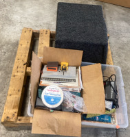 An Assortment Of Collectable Trains With Controller (1) Subwoofer Box - 8