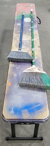 Folding Bench,(2) Brooms