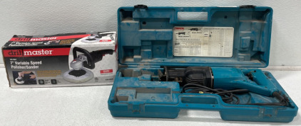 Makita Recipro Saw & Drillmaster 7&rdquo; Variable Speed Polisher/Sander