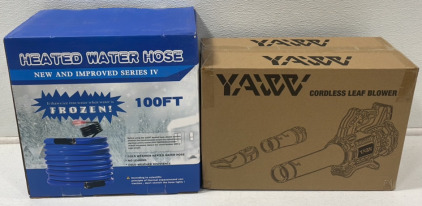 YAWV Cordless Leaf Blower (Battery Not Included) & (100&rsquo;) Heated Water Hose