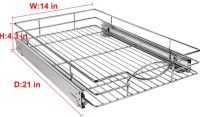 Panda Home Plastic Interlocking Deck Tiles & Metal 14&rdquo;X21&rdquo; Roll Out Double Drawer - 2