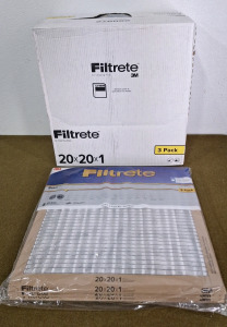 (1) Box Of (6) 3M Basic, Pleated, Filtrete, 3-Packs, 20" x 20" x 1"