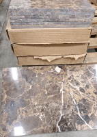 (23) 12" x 12" 1/2" Emperador Dark Spanish Marble 6 X 12 Subway Field Tiles, Polished - 3