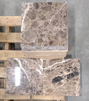 (23) 12" x 12" 1/2" Emperador Dark Spanish Marble 6 X 12 Subway Field Tiles, Polished - 3