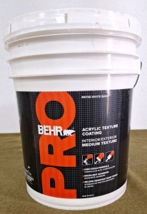 (1) 5-Gallon Bucket Of BEHR Pro, PR710 Acrylic Texture Coating