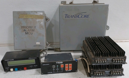 (1) Priority Alarm Master Control Unit (1) Priority Alarm Connecting Control Unit (1) TransCore Power Supply (1) TMS Test Unit (2) DC - DC Converter