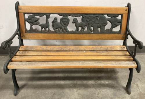 Childs Garden Bench Wood and Cast Iron