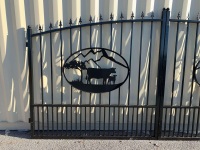 14' IDAHO RANCH & FARM GATES - IRON CUSTOM DRIVEWAY GATES - 2