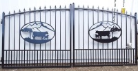 14' IDAHO RANCH & FARM GATES - IRON CUSTOM DRIVEWAY GATES - 5