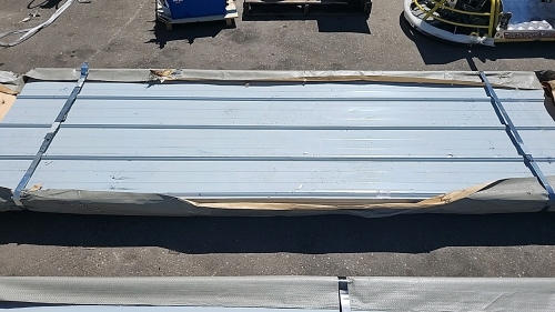 Bundle of Corrugated Steel Roofing, 10' x 3'