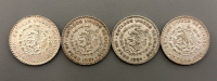 (4) Mexico Un Peso Silver Coins 1961-1966