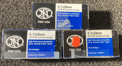 FNH 5.7x28mm SS197R Sporting Cartridges