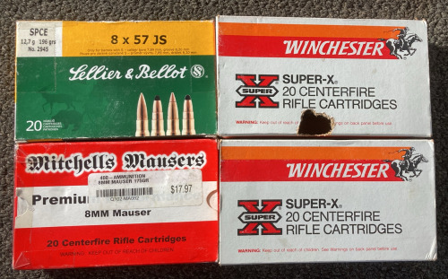 Various Loading Shells - Lellier+Bellot, Mitchells Mausers, & Winchester