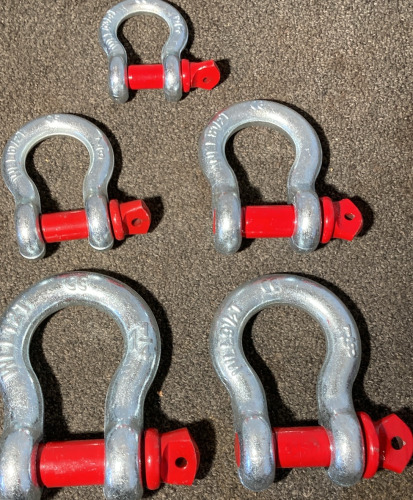 (5) Screw Pin Anchor Lifting Shackles - 3/4”,7/8”,1”,1-1/8”,1-1/4”