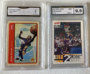 (2) Graded Kobe Bryant Collectors Cards