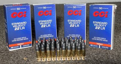 CCI Standard Velocity 22LR Lead Round Nose 40 Grain 1070FPS