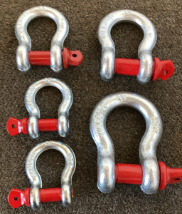 (5) Screw Pin Anchor Lift Shackles - 2-3/4”, 7/8”,1”,1-1/8”