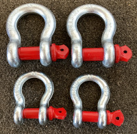 (4) Screw Pin Anchor Lift Shackles (2-1”, 2-3/4”)