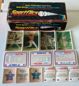 Sportflics Magic Motion Baseball Superstars & Trivia Cards