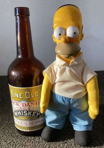 Fine Old Jack Daniel’s Bottle & Homer Collectors Doll