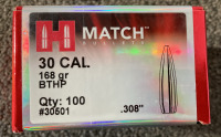 Hornady 30 Cal 168gr BTHP & More - 3