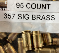 136 Brass 380 Auto Brass 3 Live Rounds, 95 Count 357 Sig Brass - 2