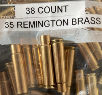 (38) Count 6.8 MM Remington SPC Brass, (12) Rounds 303 British Ammo, (38) Count 35 Remington Brass - 2