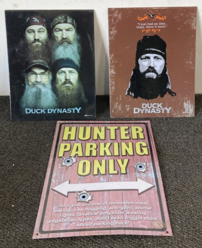 (3) Duck Dynasty Metal Signs