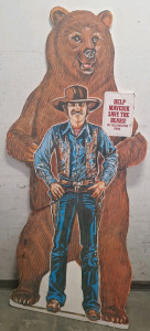 7ft Tall Yellowstone Maverick Bear Foam Cut-Out