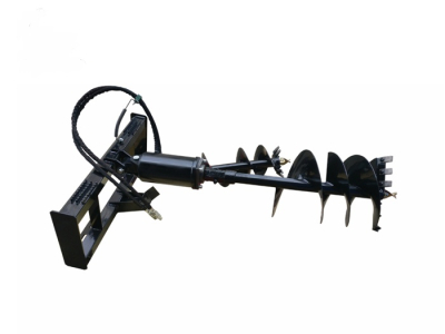 Full Size Skidsteer Attachment, Auger Drive & Bit, Wolverine