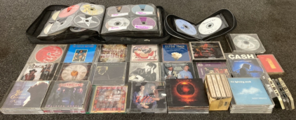 Crate Of CD’s And Cassette Tapes