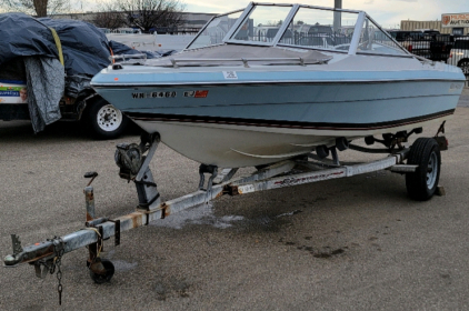 1989 BLUEWATER BOAT AND TRAILER