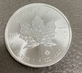(1) 2023 Canada 9999 Fine Silver 1oz Maple leaf Silver Coin