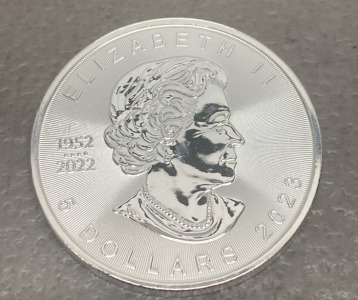 (1) 2023 Canadian Maple Leaf 1oz .9999 Fine Silver Coin