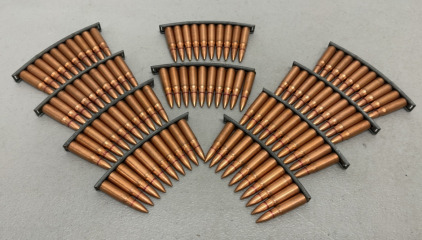 (100) Rounds Of 7.62 x 39mm Ammunition Cartridges, (10) Stripper Clips