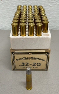 (50) Rounds Of Black Hills Ammunition .32-20 115 Grain FPL Ammunition Cartridges