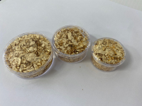 (3) Small Jars Of Gold Foil/Leaf