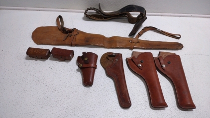 Assorted Gun Holsters, Belt Gun Holster, & More