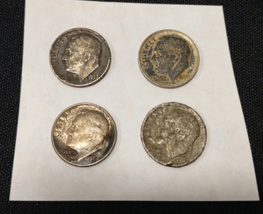 (4) Assorted Dimes from 1954 to 1964